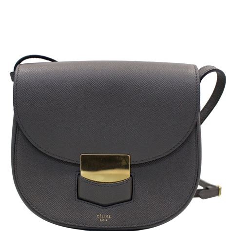 celine trotteur bag grey|Small Trotteur bag in grained calfskin .